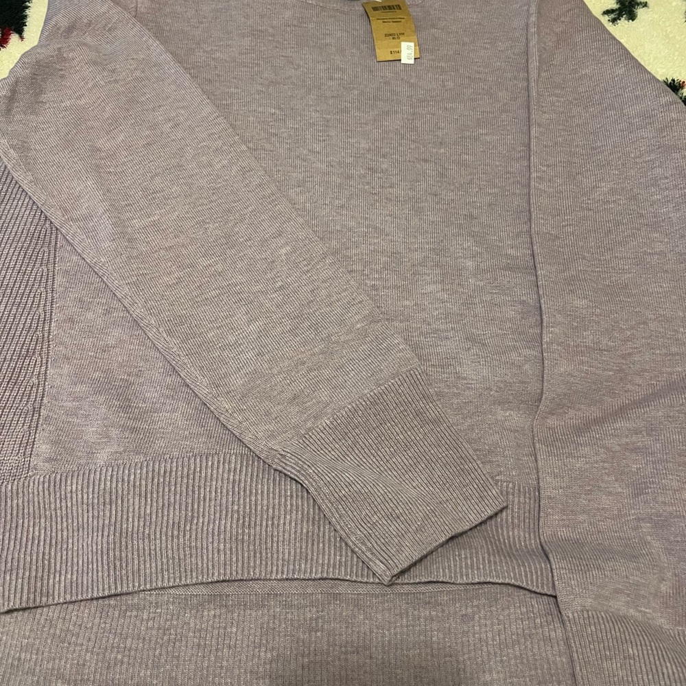 Duluth Trading Co Lavender Merino Wool Sweater